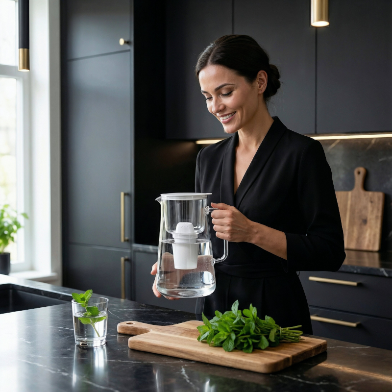 Szklany dzbanek filtrujący AquaFloow ClassGlass 3l