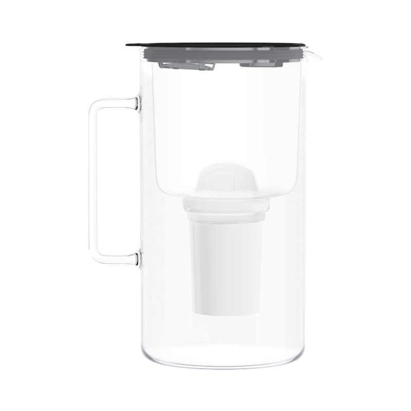 Dzbanek filtrujący Wessper D4 Borosilicate Mini FutureFlow™ 2 l czarny z filtrem Aquaclassic