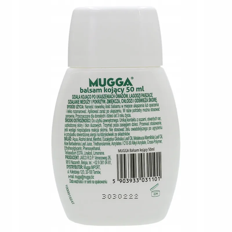 Balsam kojący Mugga na ukąszenia i poparzenia owadów, meduz, roślin 50 ml