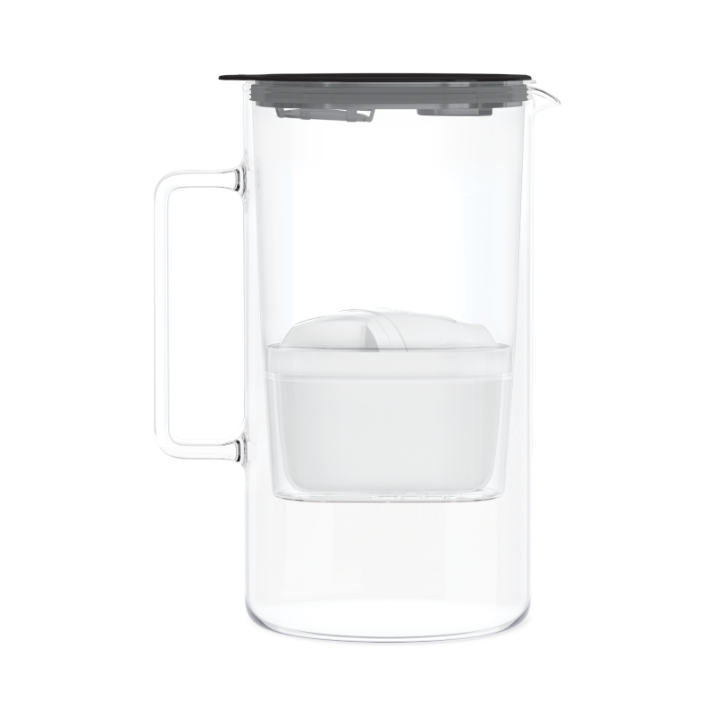 Dzbanek filtrujący Wessper D4 Borosilicate Mini FutureFlow™ 2 l czarny z filtrem Aquamax