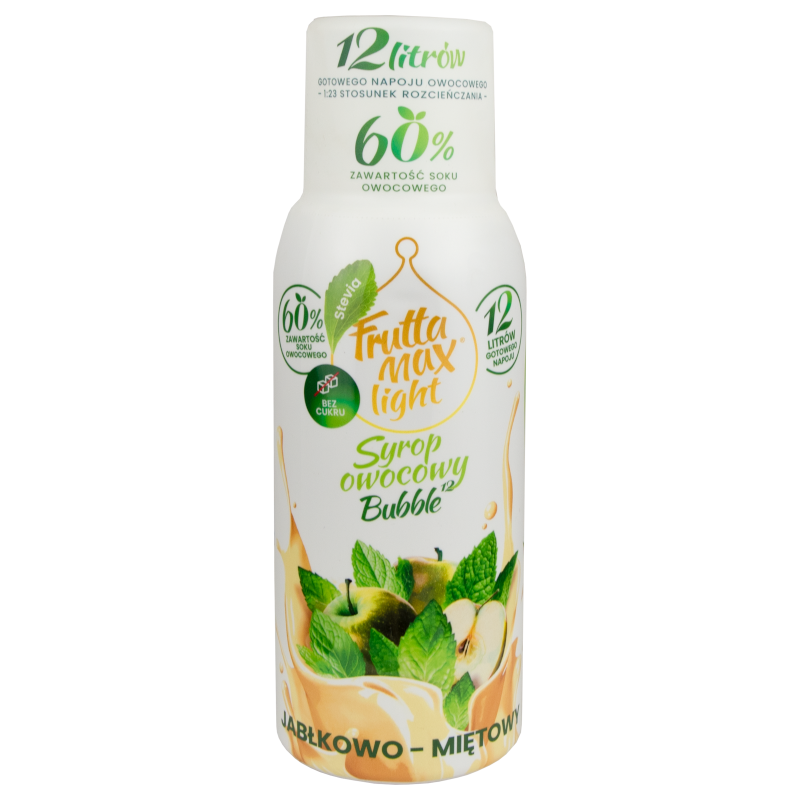 Syrop (koncentrat) FruttaMax Jabłko–Mięta Light do saturatora 500ml
