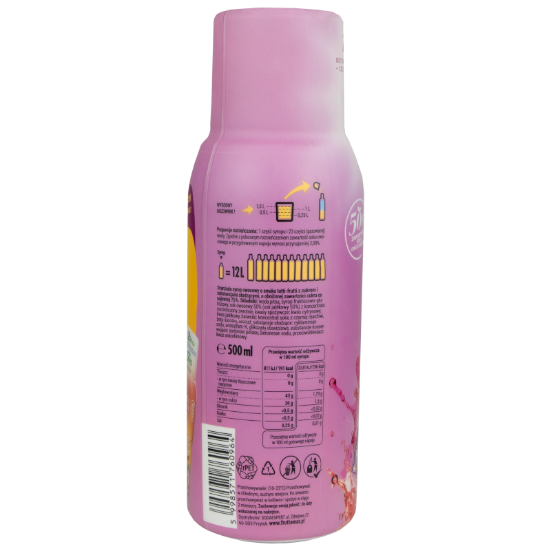 Syrop (koncentrat) FruttaMax Oranżada Czerwona do saturatora 500ml