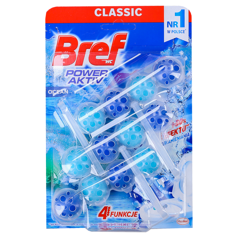 Zawieszka do WC Bref Power Aktiv zapach morski 3 x 50 g