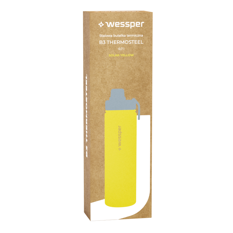 Wessper B3 Thermosteel 0,7 l – Butelka Termiczna Solar Yellow