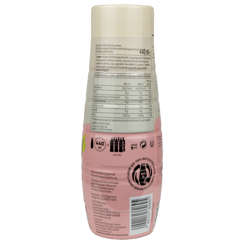 Syrop (koncentrat) Wiśnia bez cukru do saturatora SodaStream 440 ml