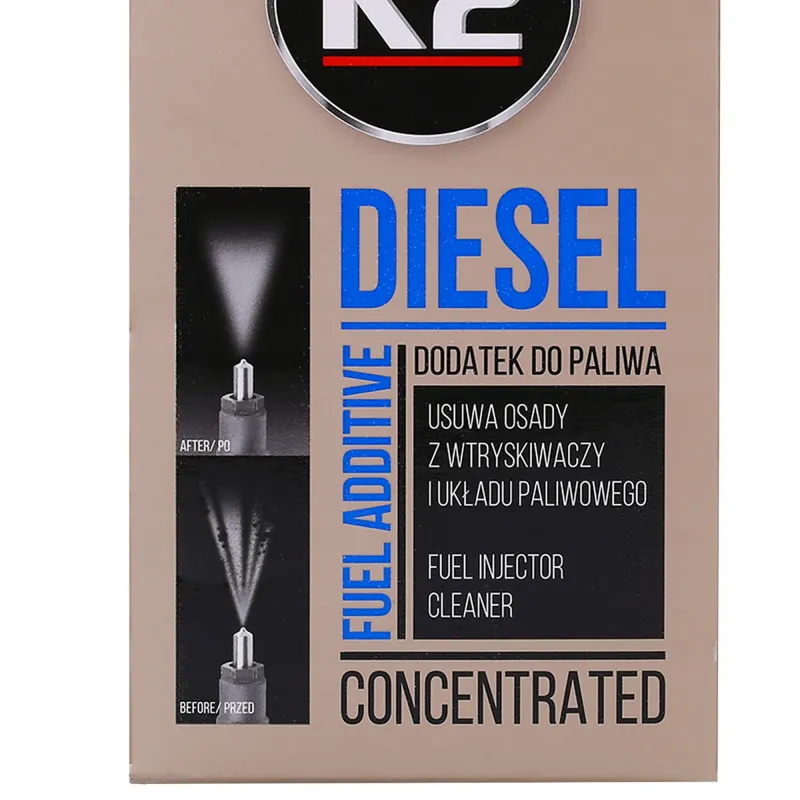 Czyszczenie wtryskiwaczy (wtrysków) Diesla, dodatek do paliwa K2 Diesel 50 ml