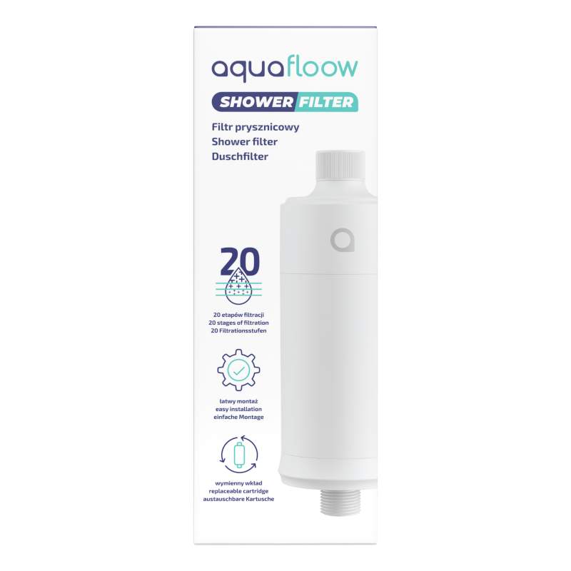 Filtr prysznicowy AquaFloow – Matt White