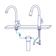 Podzlewowy system filtracji wody AquaFloow Tap One z filtrem Carbon