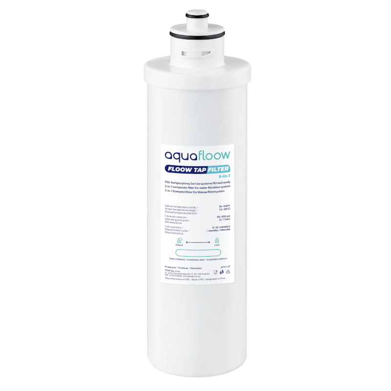 Filtr kompozytowy 5w1 Aquafloow Floow Tap do systemów podzlewowych