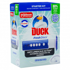 Duck Fresh Discs Eukaliptus – żelowe krążki do toalety 6 szt. + aplikator