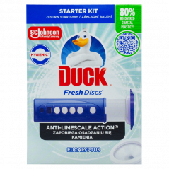 Duck Fresh Discs Eukaliptus – żelowe krążki do toalety 6 szt. + aplikator