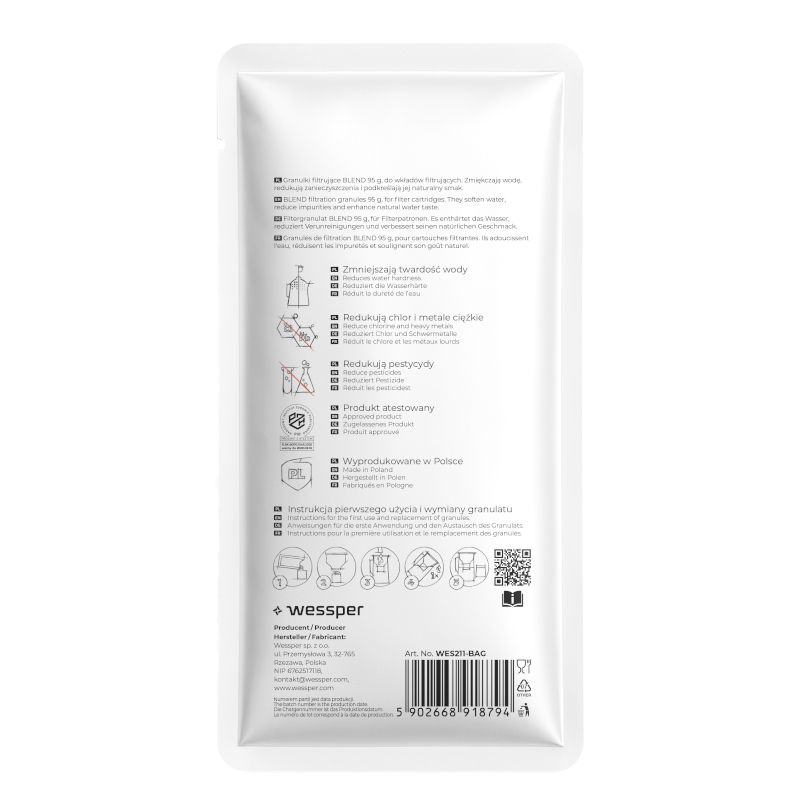 Granulki filtrujące Wessper Blend 95 g Granulki filtrujące Wessper Blend 95 g
