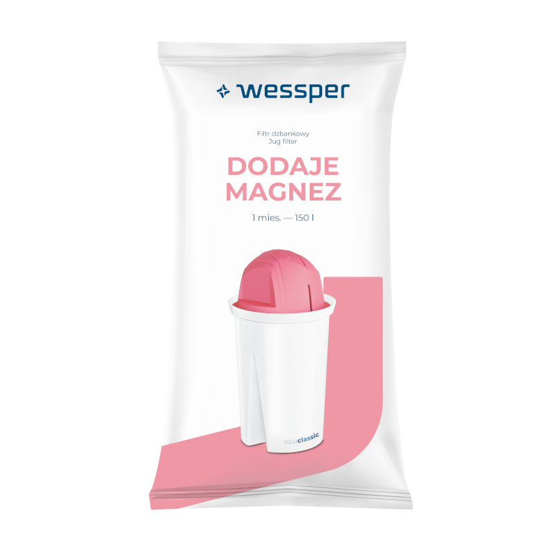Wkład filtrujący Wessper Aquaclassic Mg+ do dzbanka, magnezowy