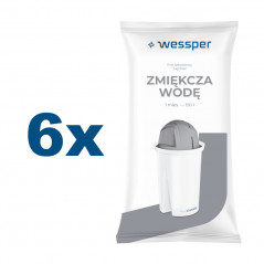 Wkłady filtrujące Wessper Aquaclassic Protect do dzbanka, do twardej wody - 6 sztuk