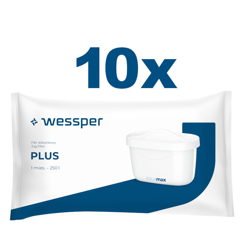 Wkłady filtrujące Wessper Aquamax Plus do dzbanka - 10 sztuk