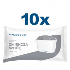 Wkłady filtrujące Wessper Aquamax Protect do dzbanka, filtry do twardej wody - 10 sztuk