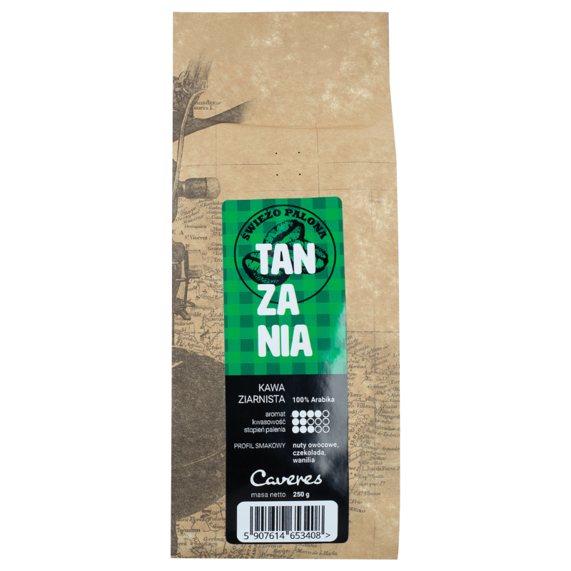 Kawa ziarnista Caveres  Tanzania Kilimanjaro 250 g