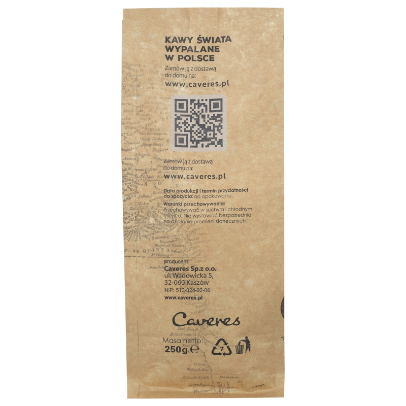 Kawa ziarnista Caveres Tanzania Kilimanjaro 250 g