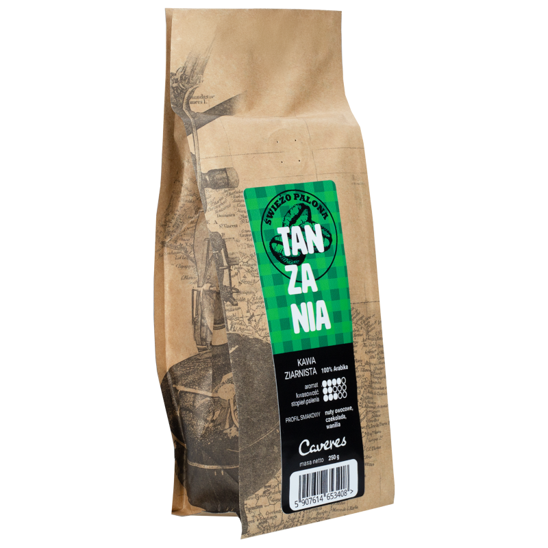 Kawa ziarnista Caveres Tanzania Kilimanjaro 250 g