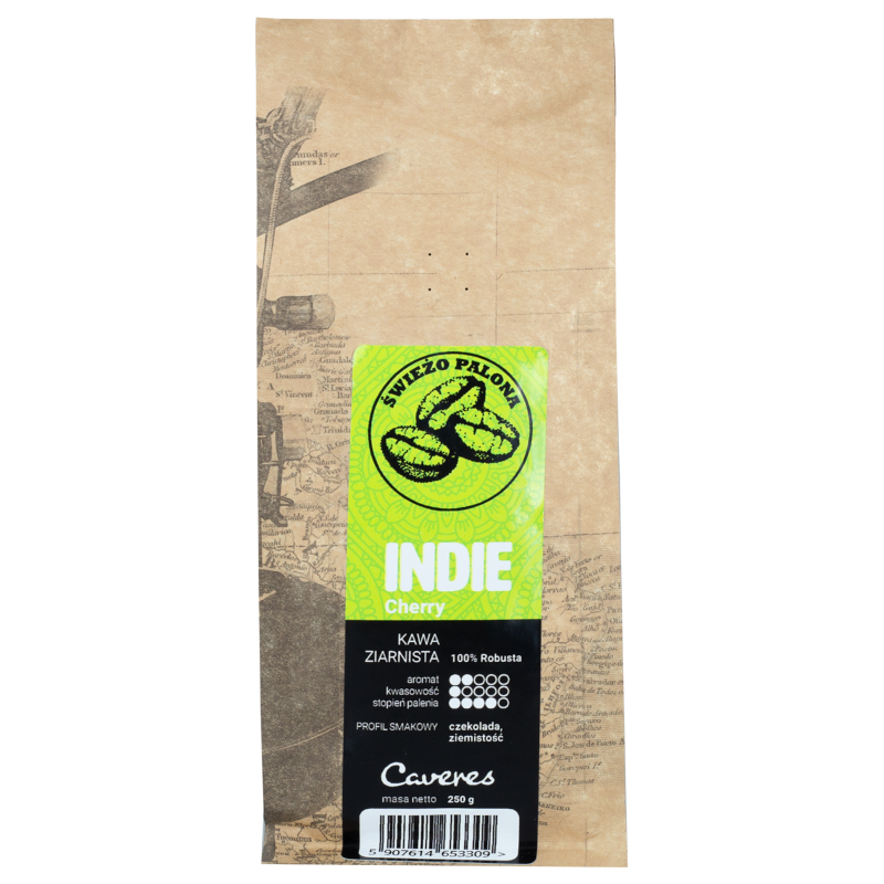 Kawa ziarnista Caveres India Cherry 250 g
