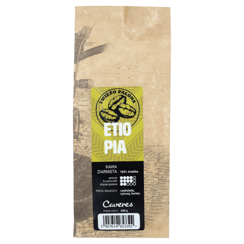 Kawa ziarnista Caveres Etiopia Sidamo 250 g