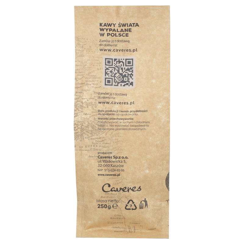 Kawa ziarnista Caveres Etiopia Sidamo 250 g