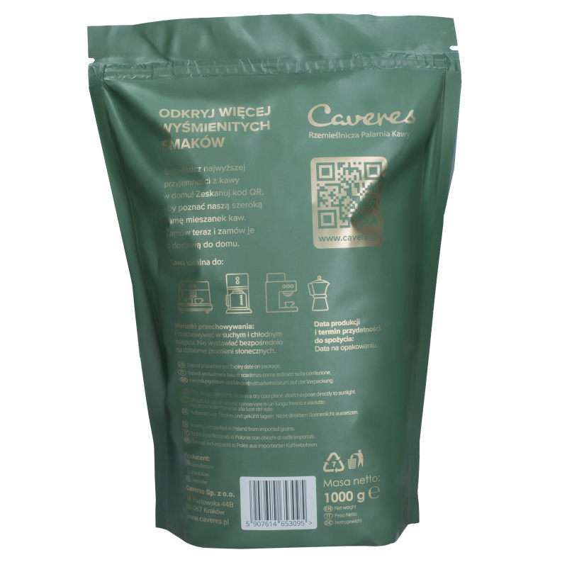 Kawa ziarnista Caveres Barber Coffee 1 kg Kawa ziarnista Caveres Barber Coffee 1 kg