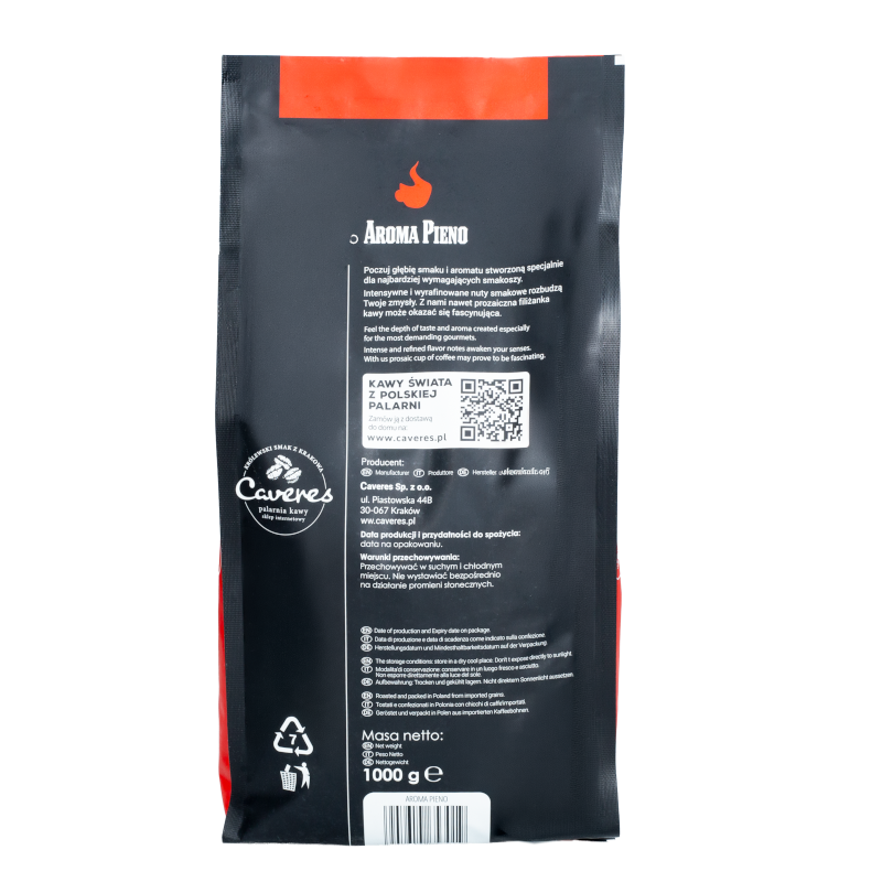 Kawa ziarnista Caveres Aroma Pieno 1 kg Kawa ziarnista Caveres Aroma Pieno 1 kg