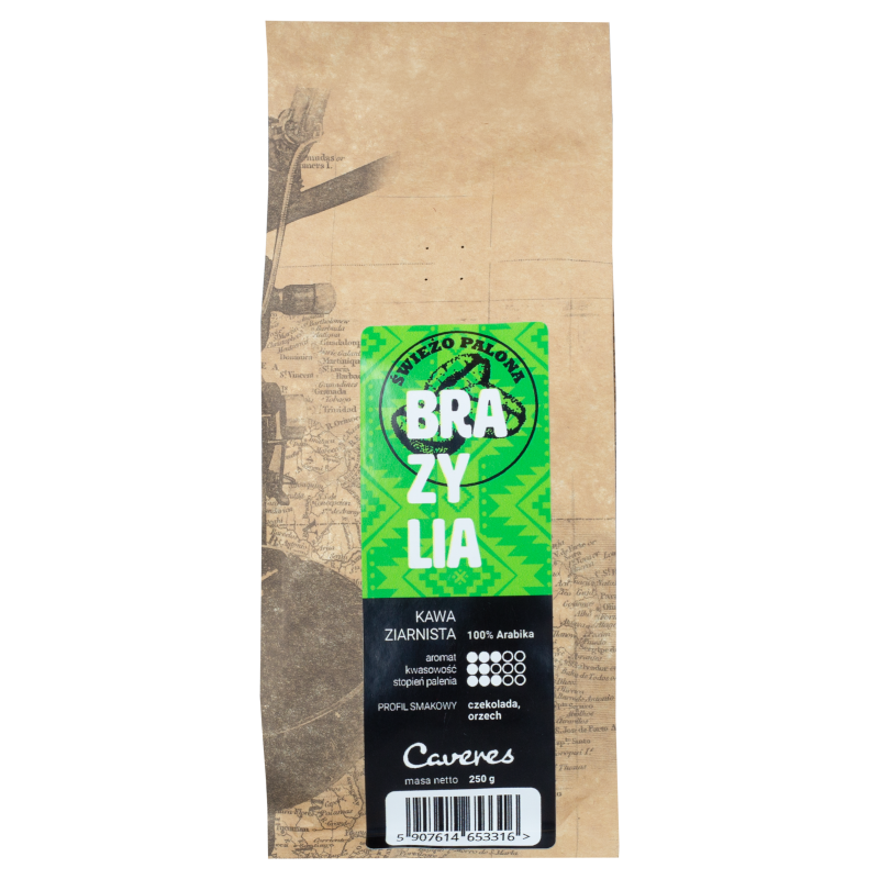 Kawa ziarnista Caveres Brazylia Santos 250 g