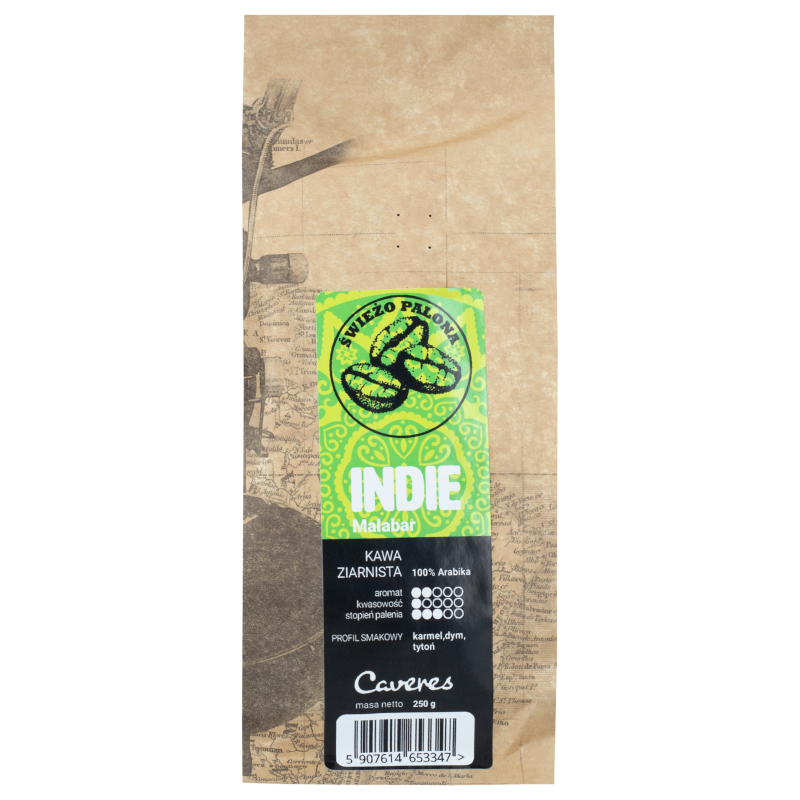 Kawa ziarnista Caveres Indie Monsooned 250 g