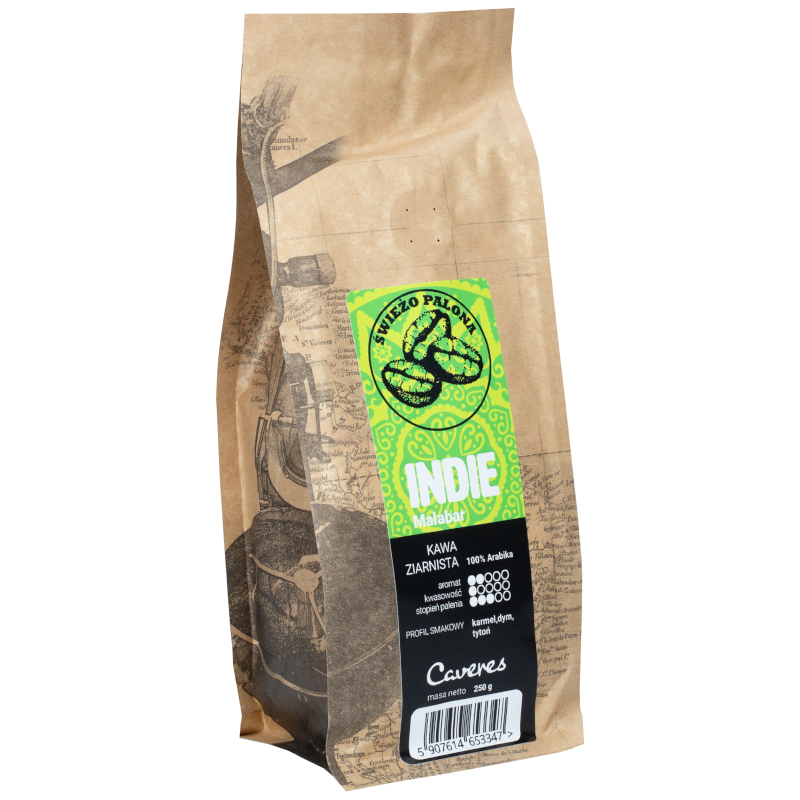 Kawa ziarnista Caveres Indie Monsooned 250 g