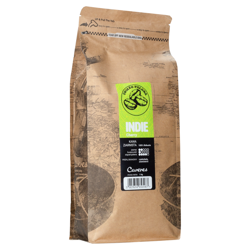 Kawa ziarnista Caveres India Cherry 1 kg Kawa ziarnista Caveres India Cherry 1 kg
