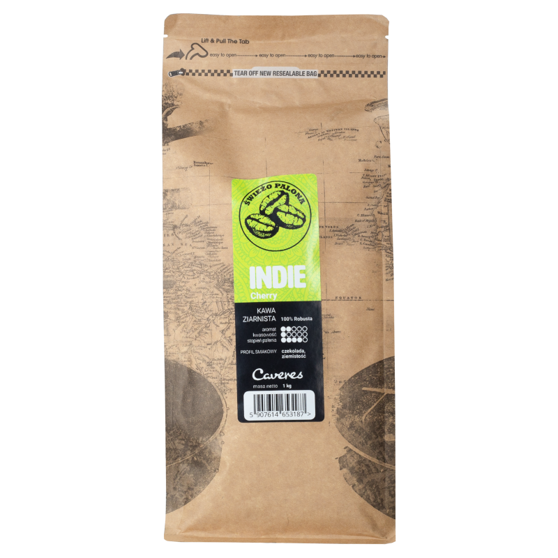 Kawa ziarnista Caveres India Cherry 1 kg