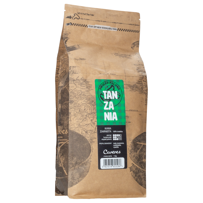 Kawa ziarnista Caveres Tanzania Kilimanjaro 1 kg