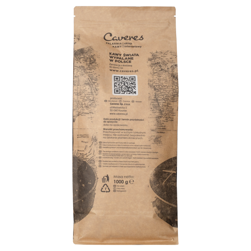 Kawa ziarnista Caveres Tanzania Kilimanjaro 1 kg