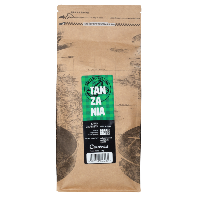 Kawa ziarnista Caveres  Tanzania Kilimanjaro 1 kg