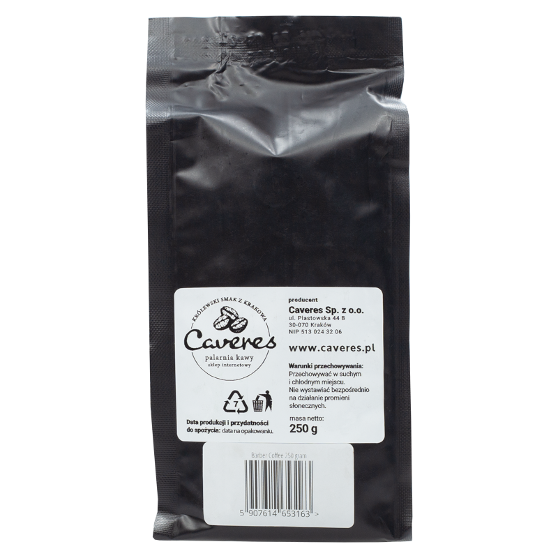 Kawa ziarnista Caveres Barber Coffee 250 g Kawa ziarnista Caveres Barber Coffee 250 g
