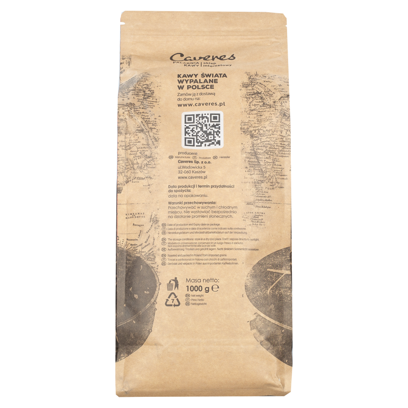 Kawa ziarnista Caveres Brazylia Santos 1 kg Kawa ziarnista Caveres Brazylia Santos 1 kg