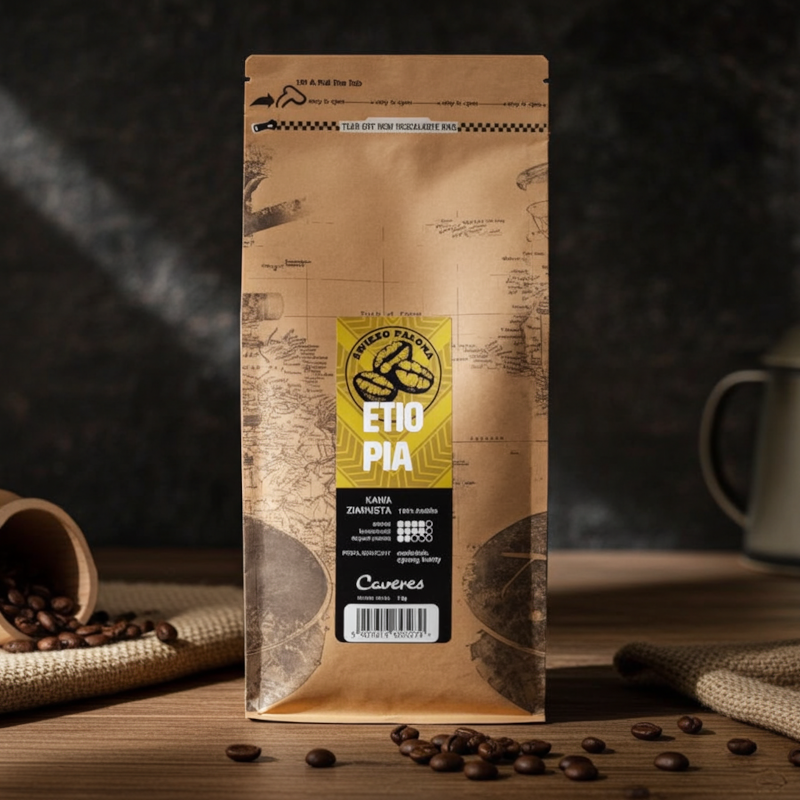 Kawa ziarnista Caveres Etiopia Sidamo 1 kg