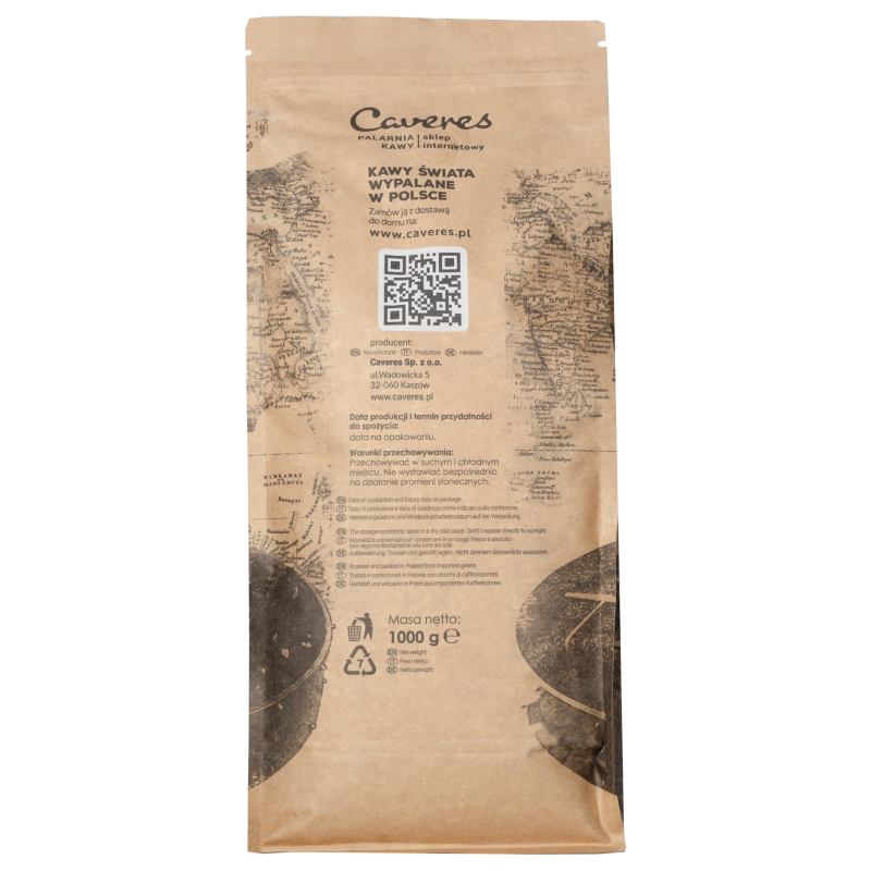 Kawa ziarnista Caveres Indie Monsooned 1 kg Kawa ziarnista Caveres Indie Monsooned 1 kg