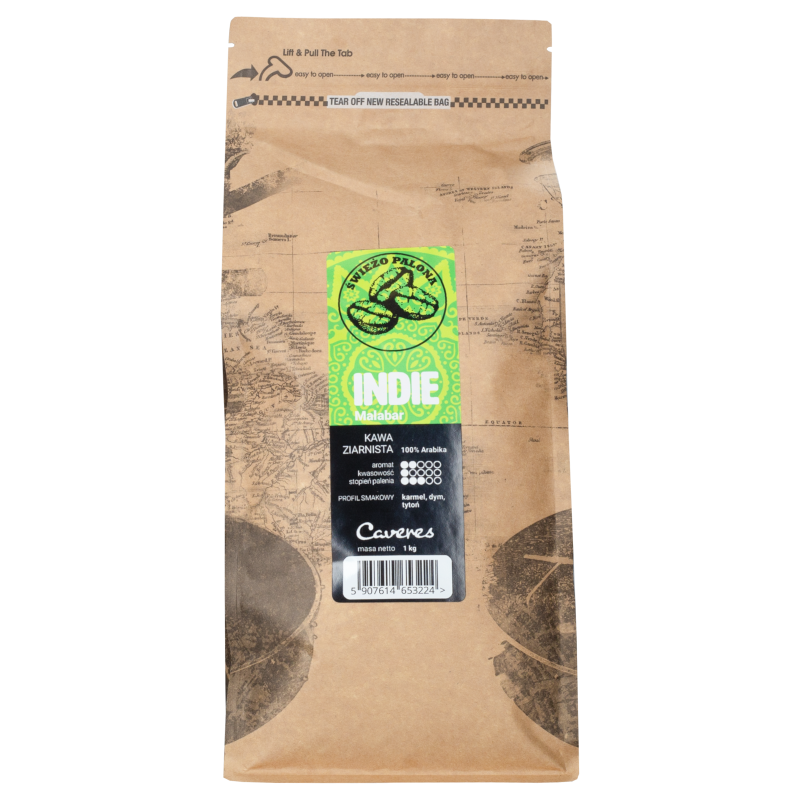 Kawa ziarnista Caveres Indie Monsooned 1 kg