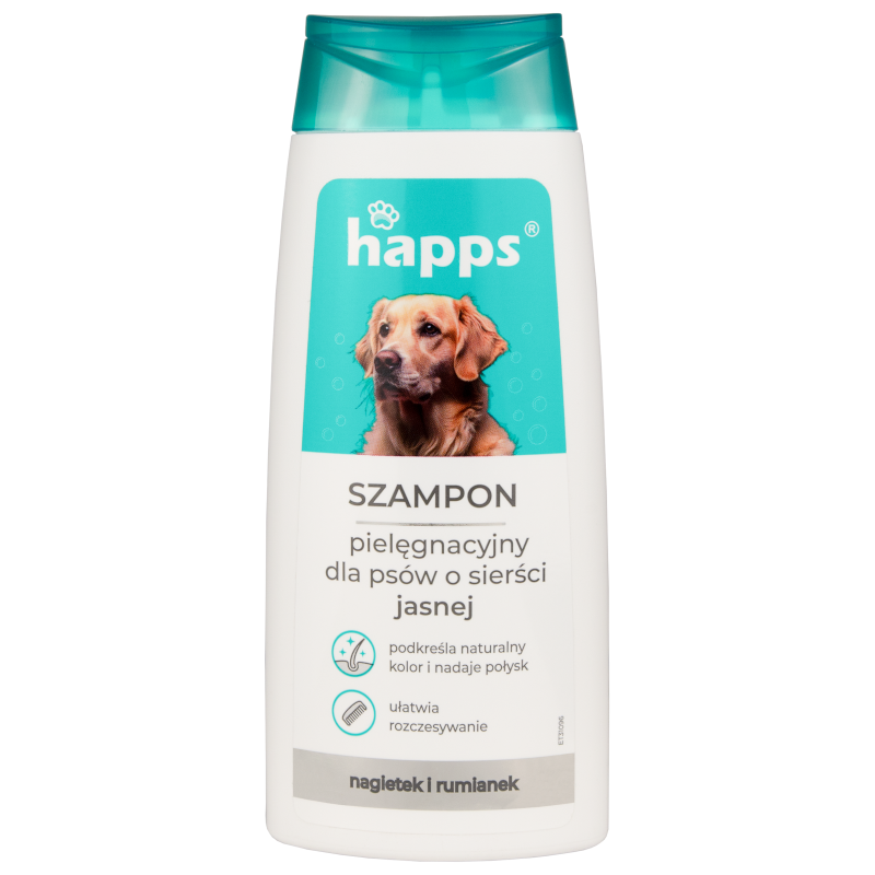 Szampon pielęgnacyjny dla psów o sierści jasnej Happs 200 ml