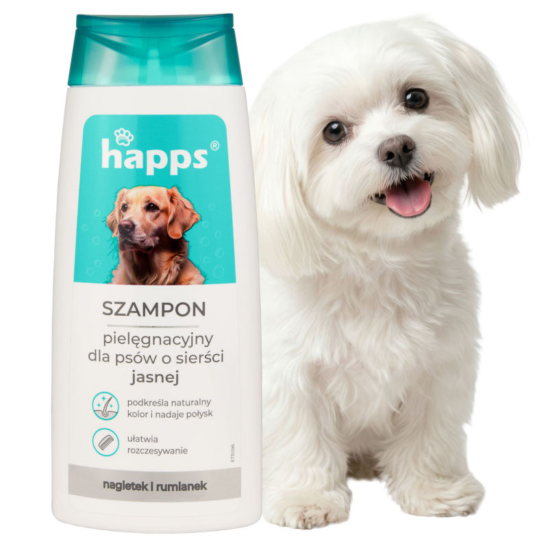 Szampon pielęgnacyjny dla psów o sierści jasnej Happs 200 ml Szampon pielęgnacyjny dla psów o sierści jasnej Happs 200 ml