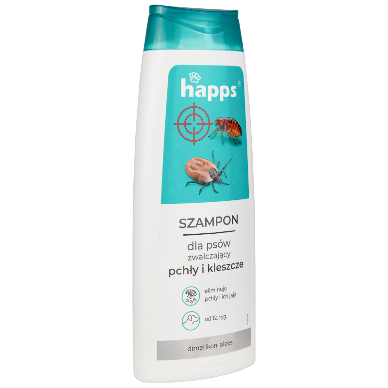 Szampon dla psów zwalczający pchły i kleszcze Happs 250 ml