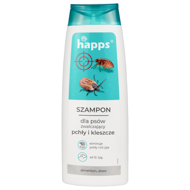 Szampon dla psów zwalczający pchły i kleszcze Happs 250 ml