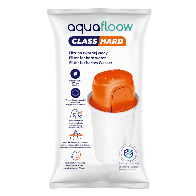 Wkład filtrujący Aquafloow Classic Hard do dzbanka, filtr do twardej wody
