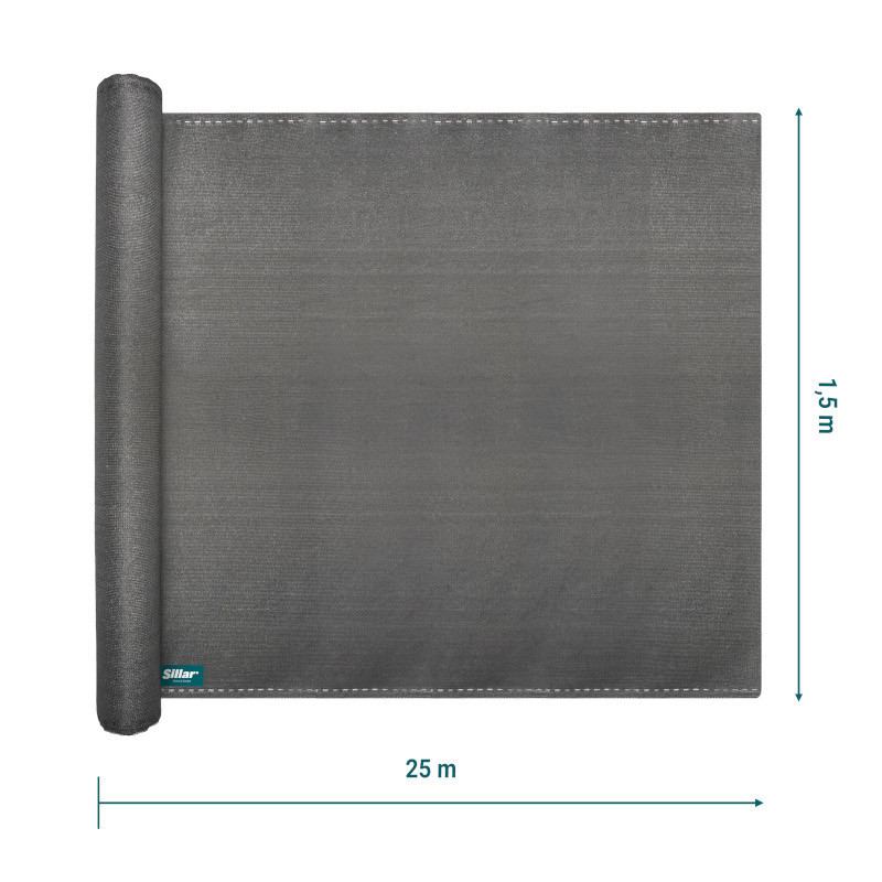 Siatka cieniująca Sillar 1,5x25m, 140 g/m², 90% zacienienia Siatka cieniująca Sillar 1,5x25m, 140 g/m², 90% zacienienia