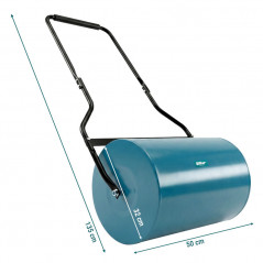 Stalowy walec ogrodowy do trawnika Sillar - szerokość 52 cm, średnica 32 cm