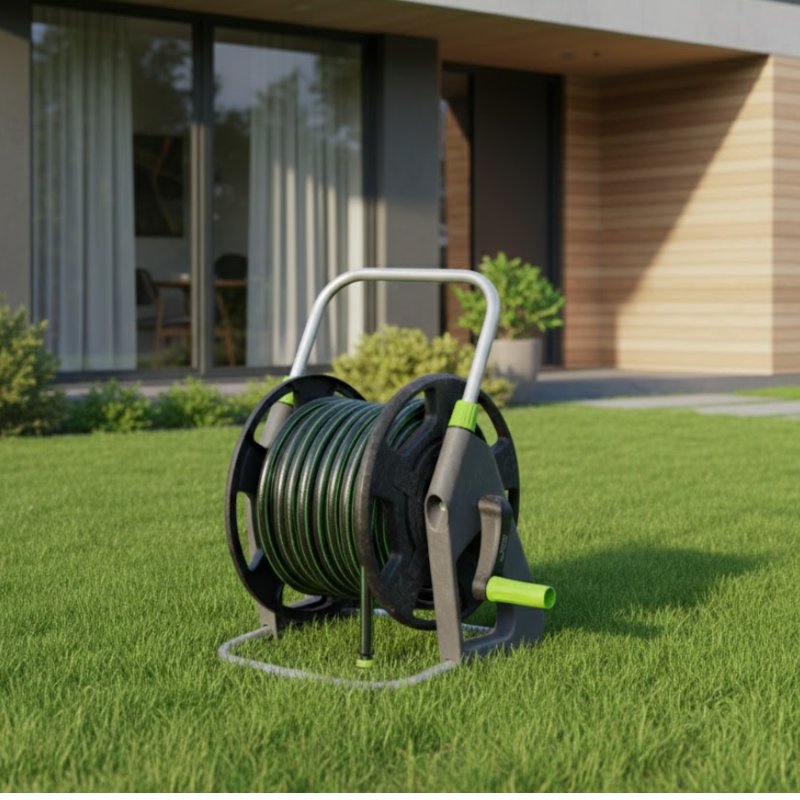 Zwijacz do węża ogrodowego EXP STALCO GARDEN – aluminiowy zwijak z korbą Zwijacz do węża ogrodowego EXP STALCO GARDEN – aluminiowy zwijak z korbą