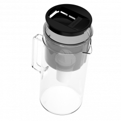 Dzbanek filtrujący szklany Wessper D2 Borosilicate 3 l czarny